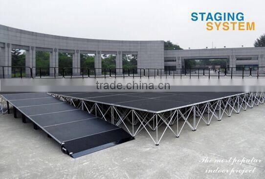 instal moving aluminum install portable stage riser