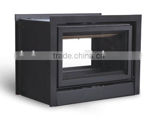 2 sided wood stove with fireplace steel