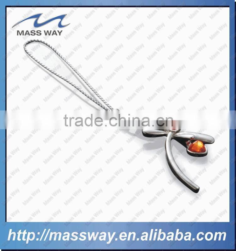 fashion 3D flower l brass gold custom meta mobile phone strap