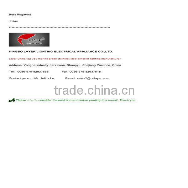 stainless steel water fountain pump light