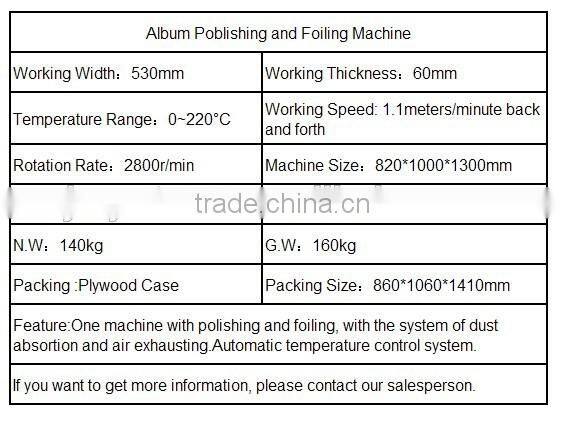 Top sale photo book edge polishing gilding machine
