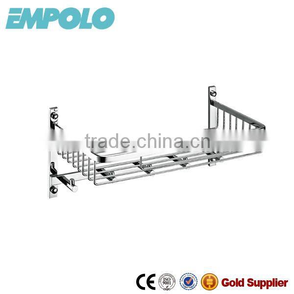 Empolo Hanging brass bathroom baskets and shower shelving with robe hook 610