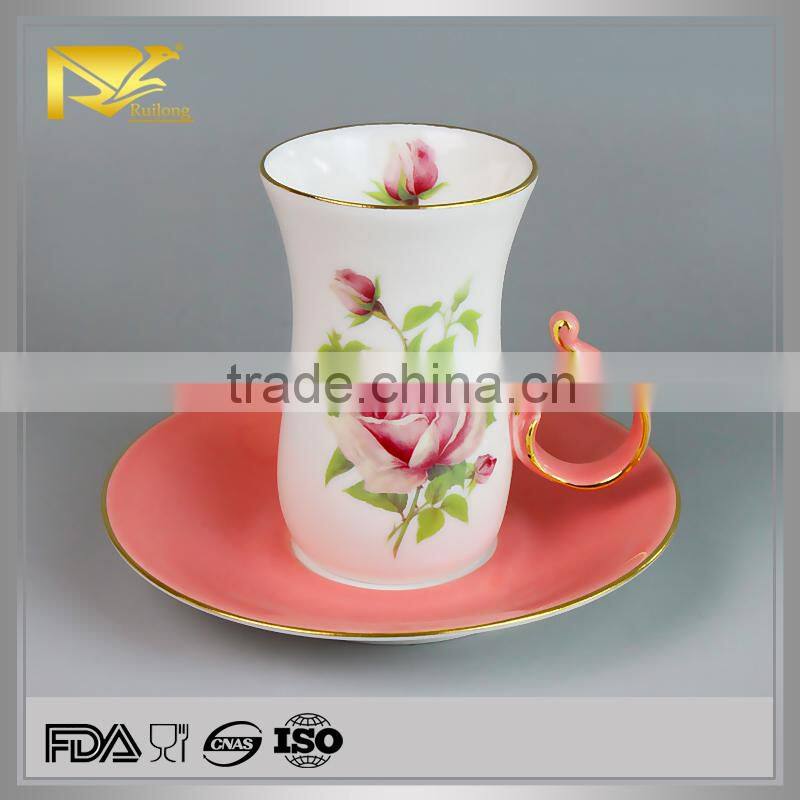 2015 New Chinese ceramic antique coffee cups and saucers set