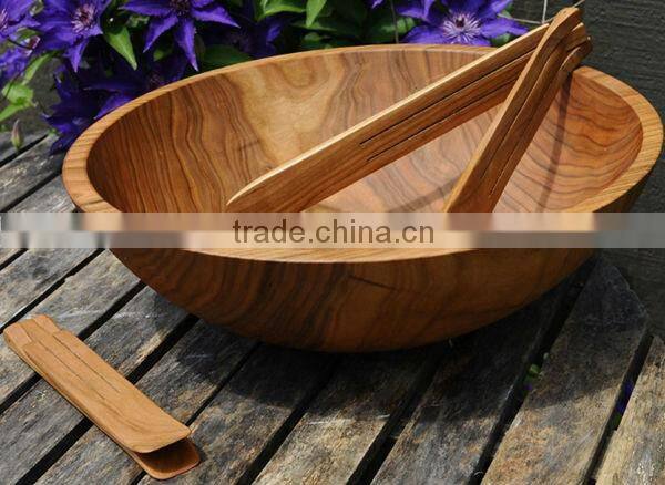 Wholesales high quality customized decorative round wooden bowl
