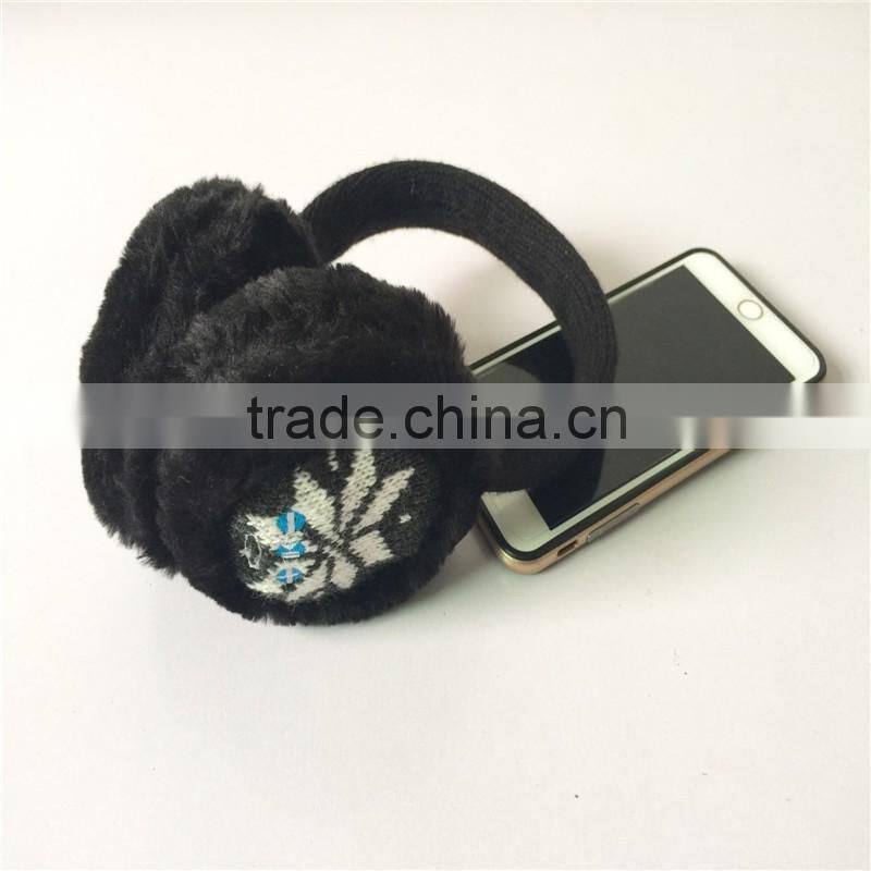 2016 Wireless Bluetooth Earmuffs Music Headset Stereo Headphone Winter Warm Knitted Earmuff