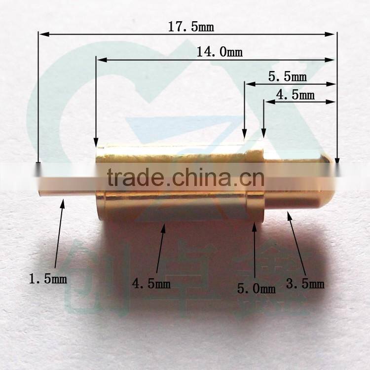 5.0mm customize gold plating pogo pin connector for computer