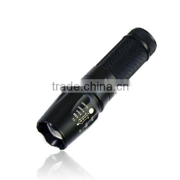 Hot Sale Super Bright 400Lm Rechargeable Zoom Aluminium torch lighter