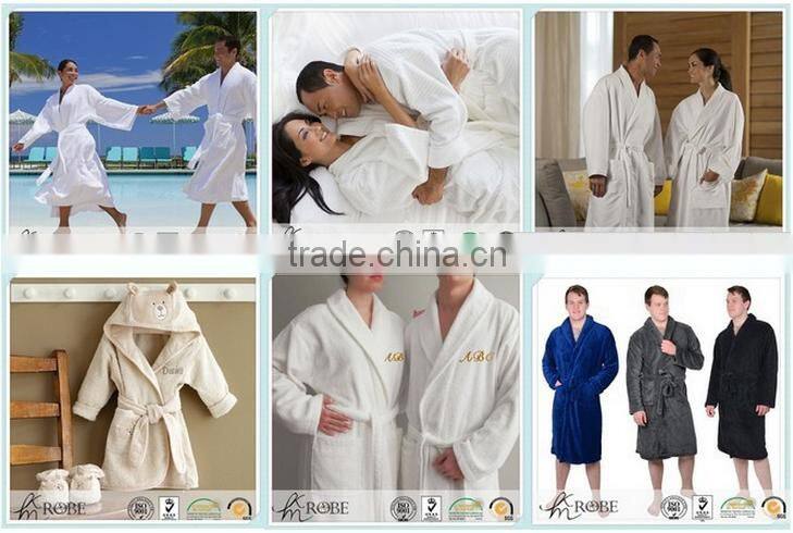 Latest new gown designs elegant egyptian cotton fabric bathrobe