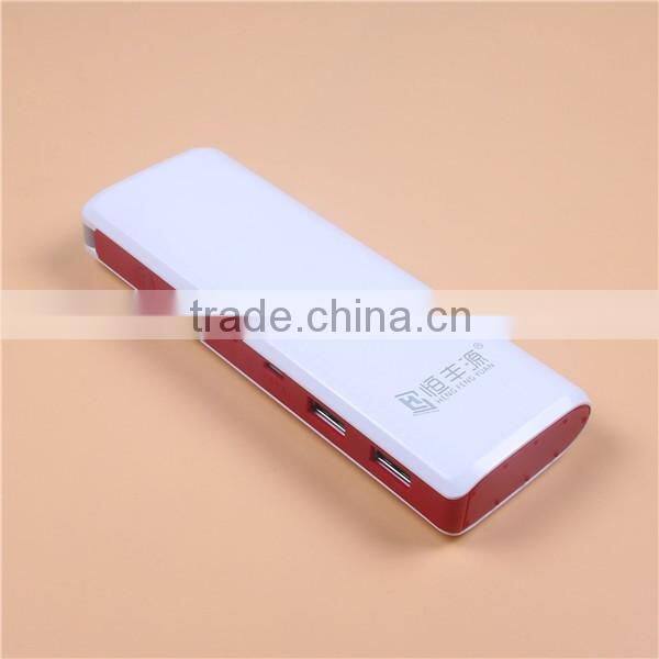 Factory Wholesale 12000mAh Dual USB Power Bank with Table Lamp