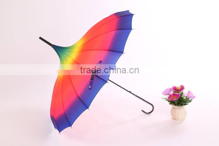 2015 new Alibaba China supplier Wholeslae Custom Brand rainbow market umbrella
