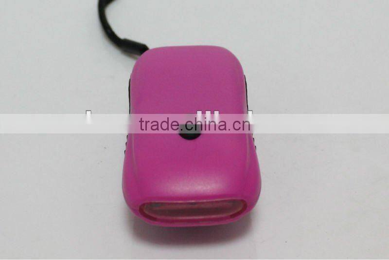 3LED Plastic Colorful Dynamo Flashlight