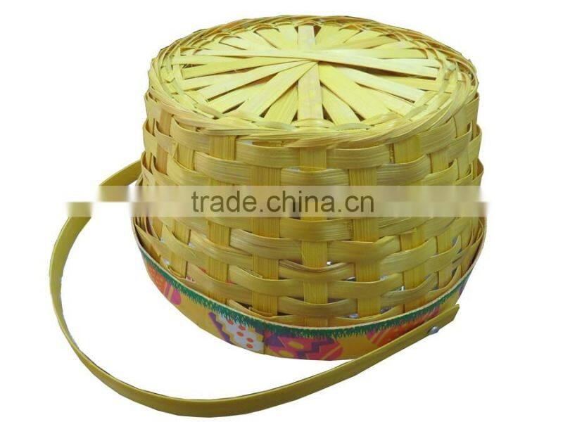 Beautiful decorate bamboo gift baskets