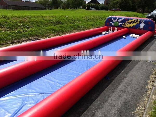 Inflatable bowling alley skittles game / customized inflatable bowling game for sale