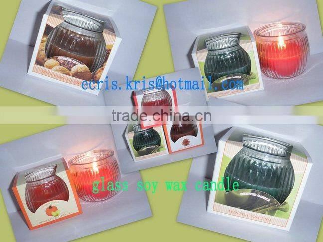 Scented soy candle glass candle