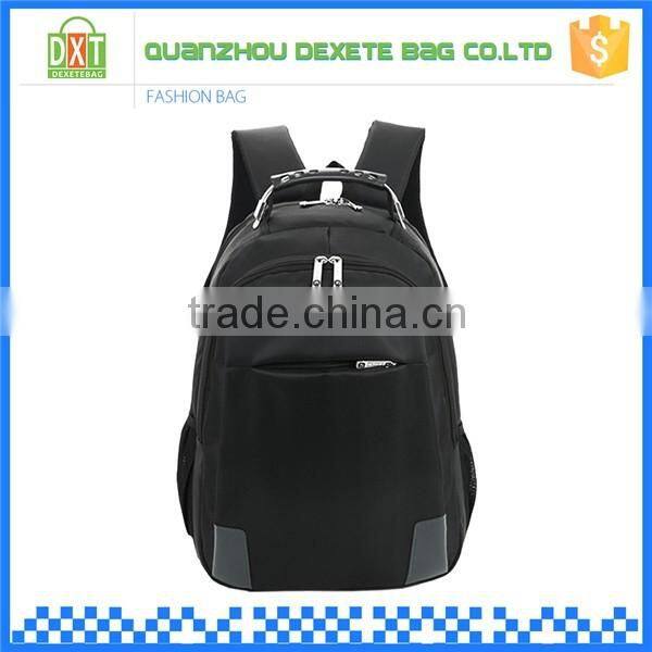 Popular custom outdoor waterproof high quality polyester black travel backpack