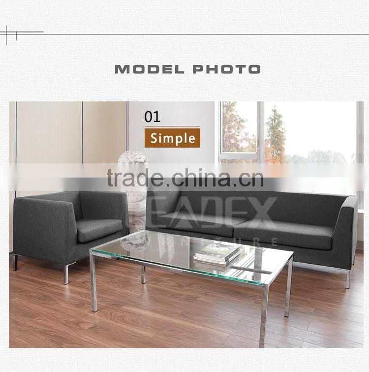 Hot selling office furniture comfortable commerical PU sofa