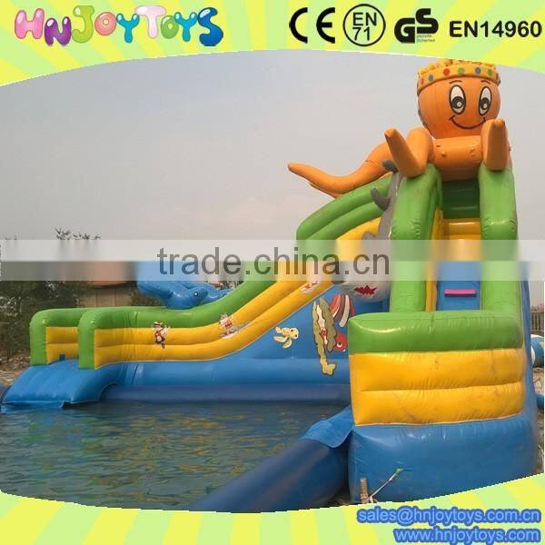 2016 inflatable floating water slide for pool