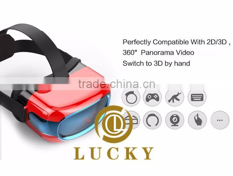 2016 fashionable Virtual VR machine VR glasses machine 3D box virtual reality helmet mirror storm best gifts paly games watch tv