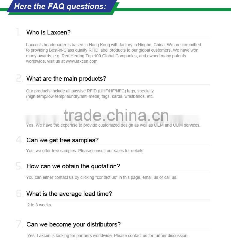 UHF long Range rfid uhf windshield labels