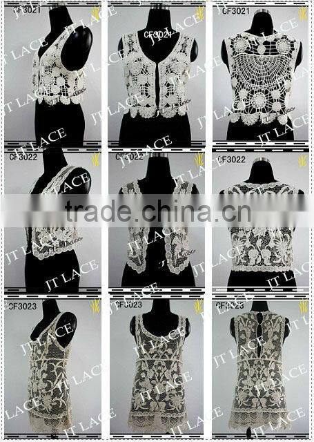 100% cotton lace sleeveless shirt ,lady blouse lace cotton shirt wholesaler .