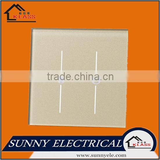 top quality 2 gang touch sensitive dimmer light switch made in china