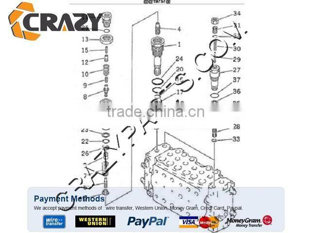 china supplier 6D95 723-40-50100 main relief valve for PC200-6 MAIN valve