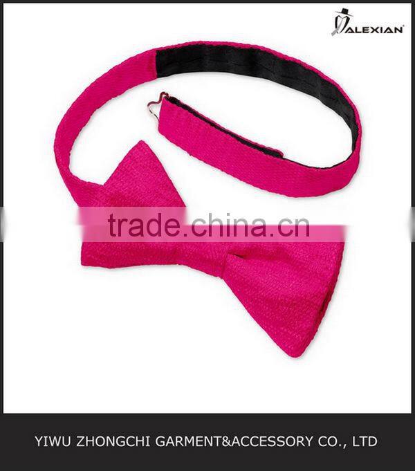 pink silk pattern bowtie