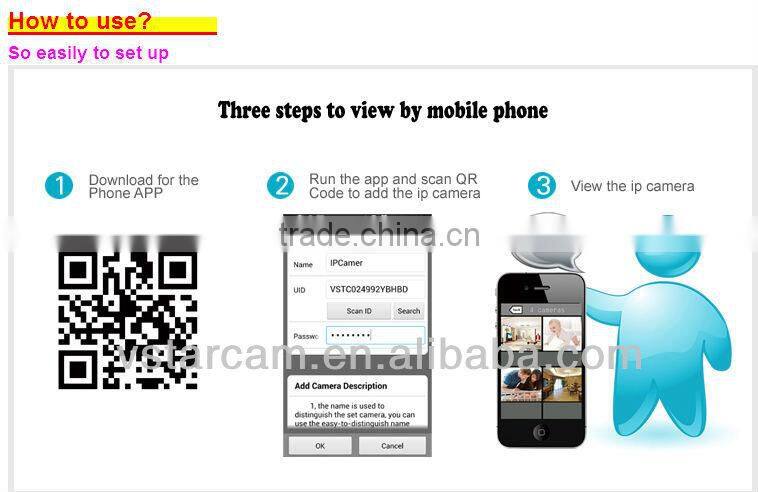 VStarcam HD indoor Hi3518E cctv ip pan tilt Phone APP control 720p h.264 cctv camera
