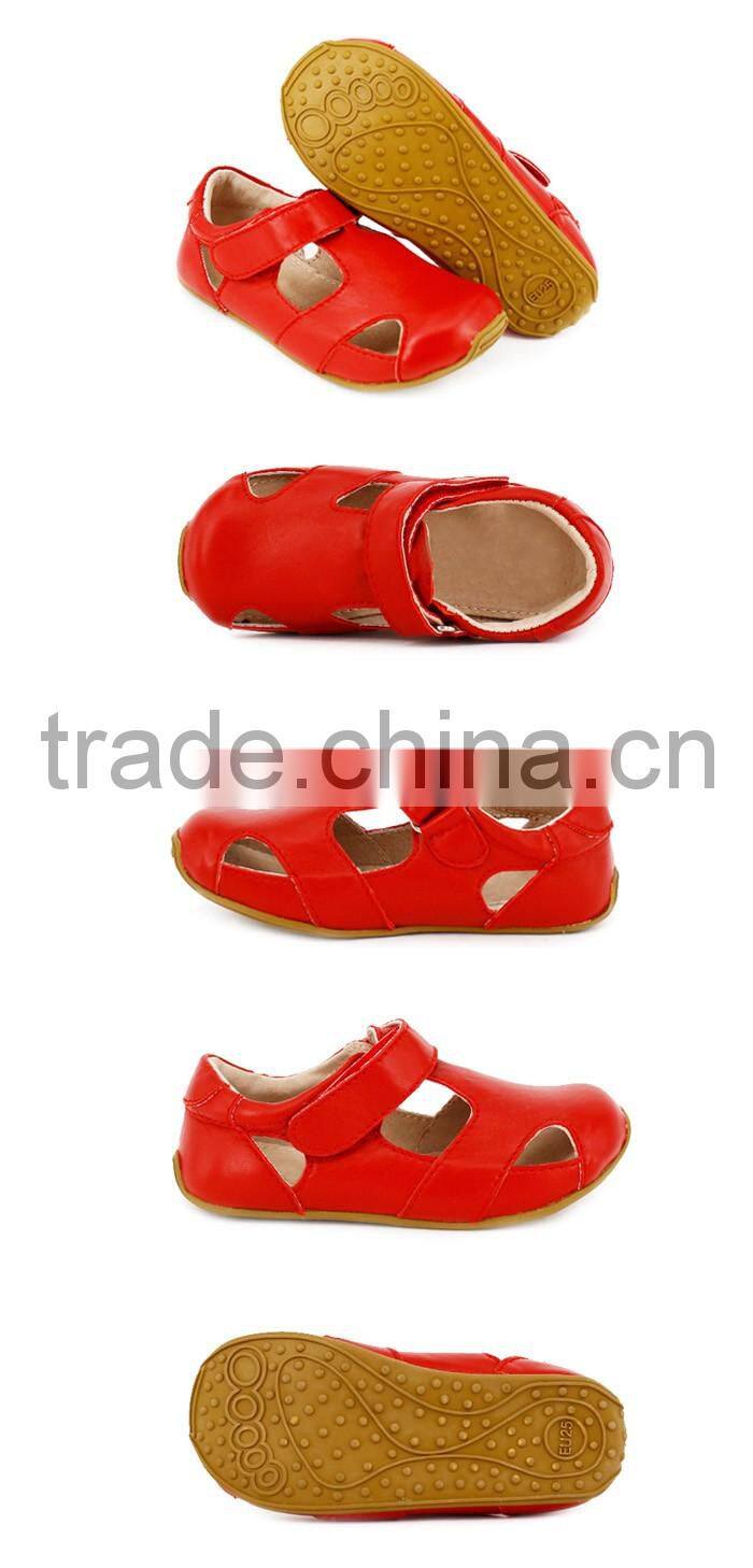 Manufacturer Spring Dropship Fancy Boys and Girls Genuine Leather Rubber Sole Baby Sandals Shoes for Age 2 - 8