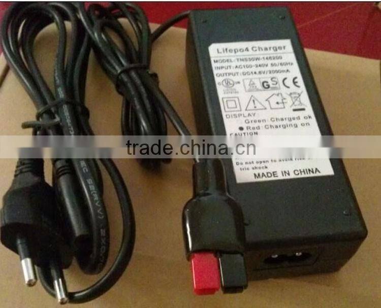 LifePO4 battery charger adapter -14.6V 2A chargers for LifeP04 Li-ion or Lead-acid battery pack Electric cars electric bicycles