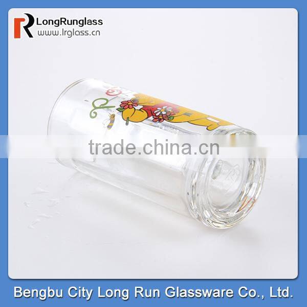 LongRun 13oz cartoom sprinting glass mug with lid