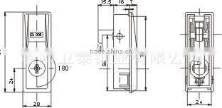 High quality zinc alloy sliding door lock glass sliding lock