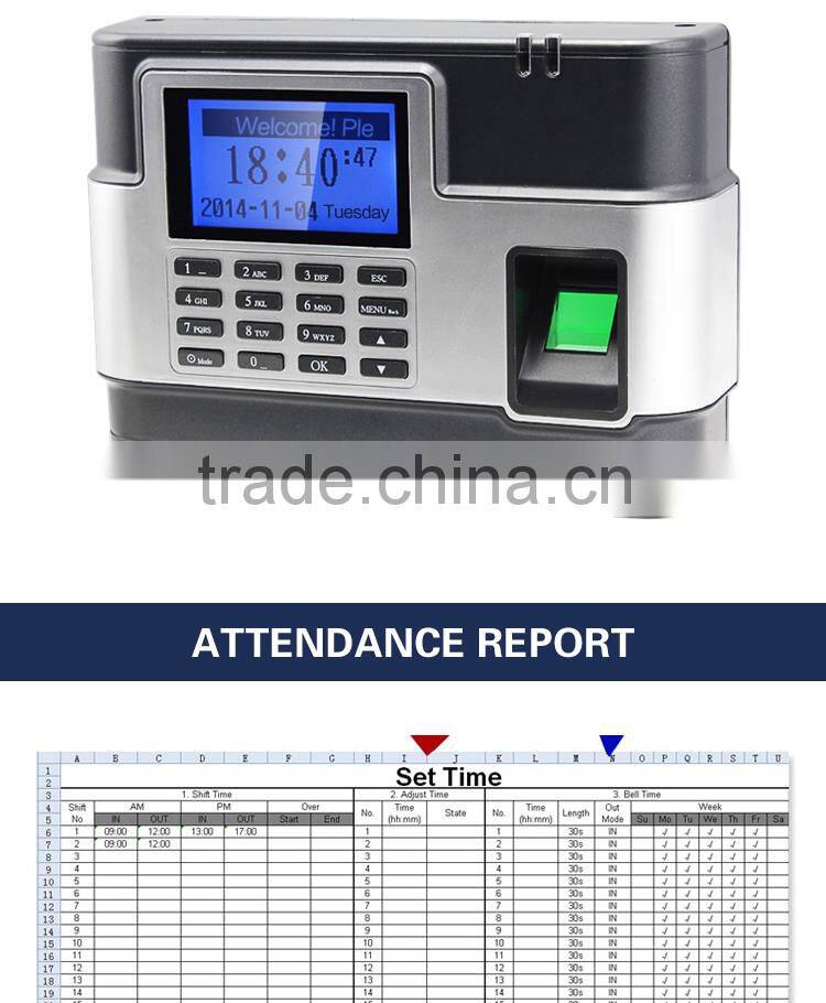 Ocean OC028 Finger Print Machine Biometric Time Attendance Employee Time Clock