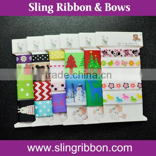 Custom Christmas Ribbon on Card For Retail
