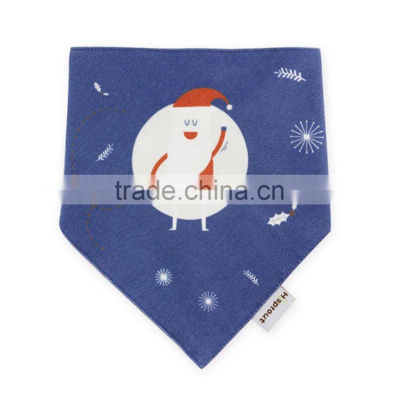 Newest Design Christmas gift Cotton Baby Bandana Bib