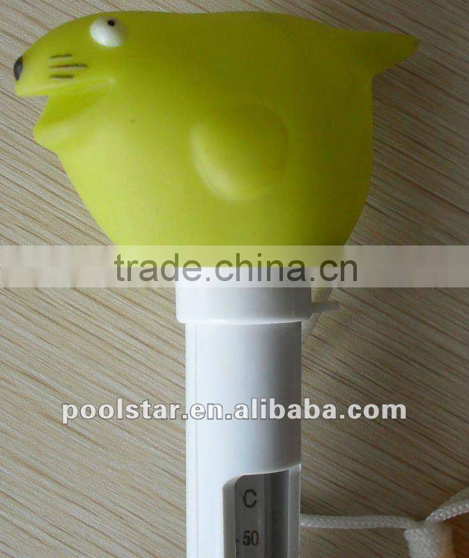 Floating Animal Thermometer in 4 styles w/ string P1509, PVC Swimming Pool Water Thermometer