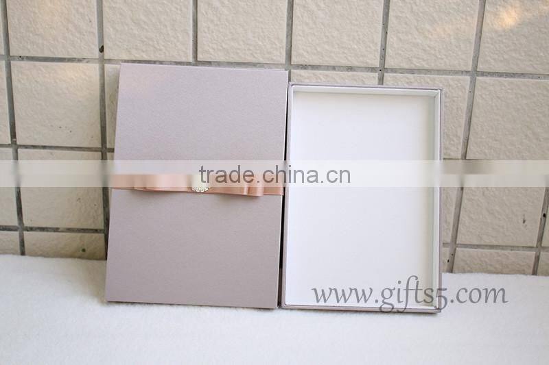 Custom Handmade wedding invitation box with pearl