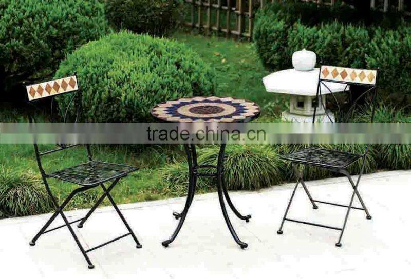 metal outdoor furniture Hot Sell Model garden mosaic furniture