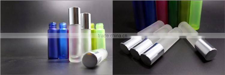 glass roll on bottles with 1/3 oz roll-on perfume bottle frosted glass