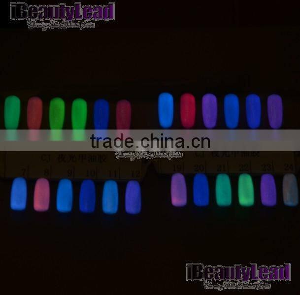 2013 new glow in dark gel polish soak-off gel polish