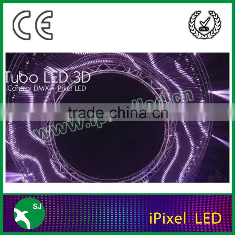 360 degree LED RGB meteor shower light DMX control madrix software