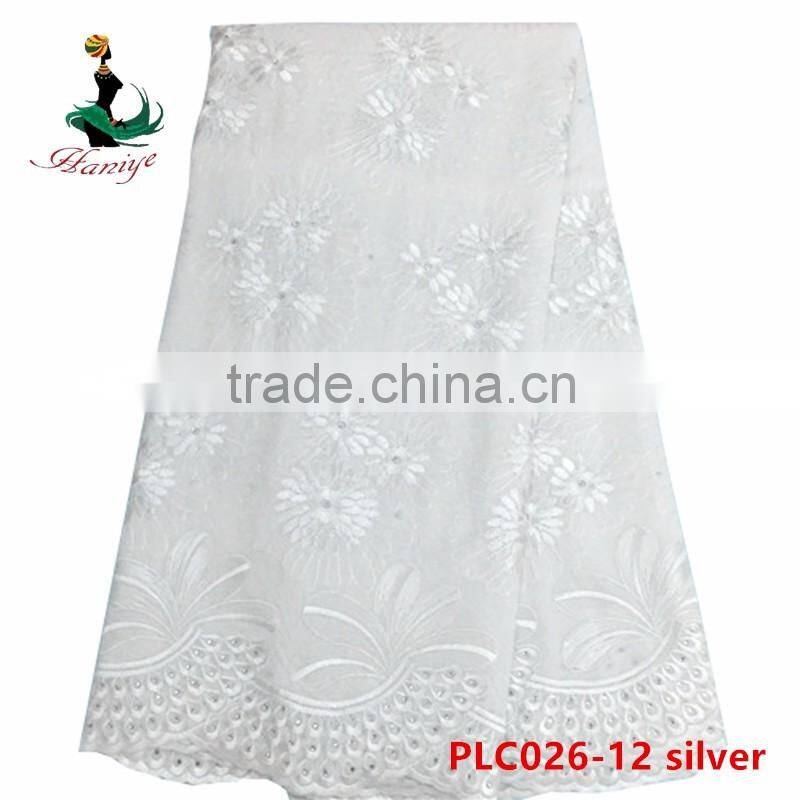 Haniye 2016/top quality hot selling cheap price for man dress swiss voile lace polish cotton laces /PLC026