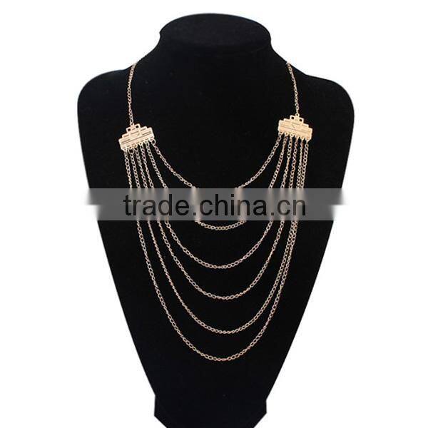 Factory price beautiful gold plated pendants chain necklace