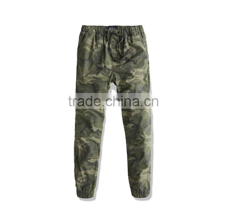 Men Wholesale Fashion Custom Cotton Drop Crotch Camo Jogger Pants