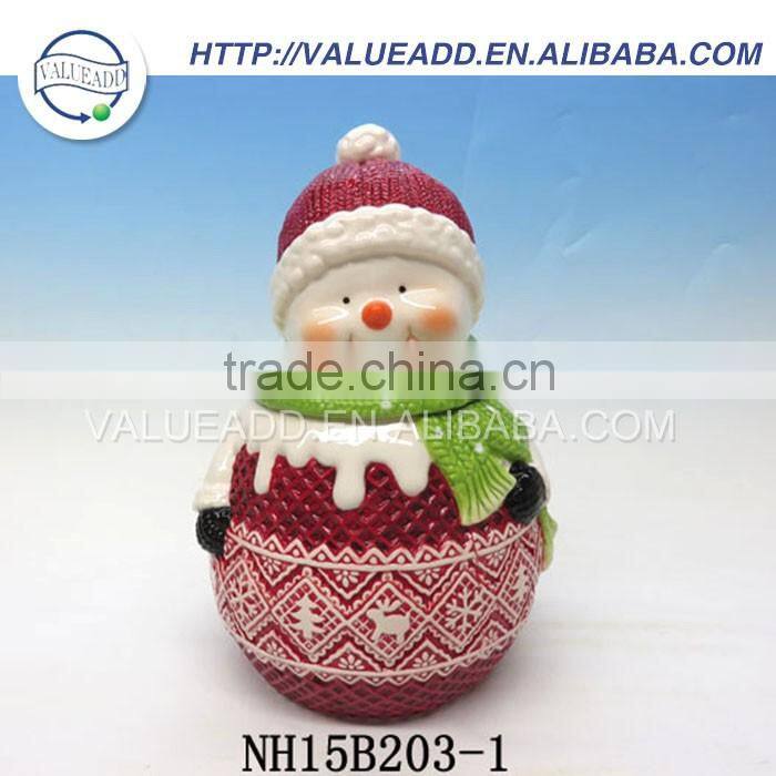 Competitive price santa claus ceramic white kitchen canisters manufacturers in china