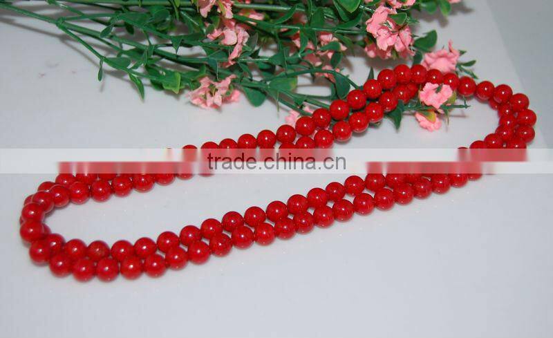 8mm 36inch Natural coral necklace wholesale turkish jewelry