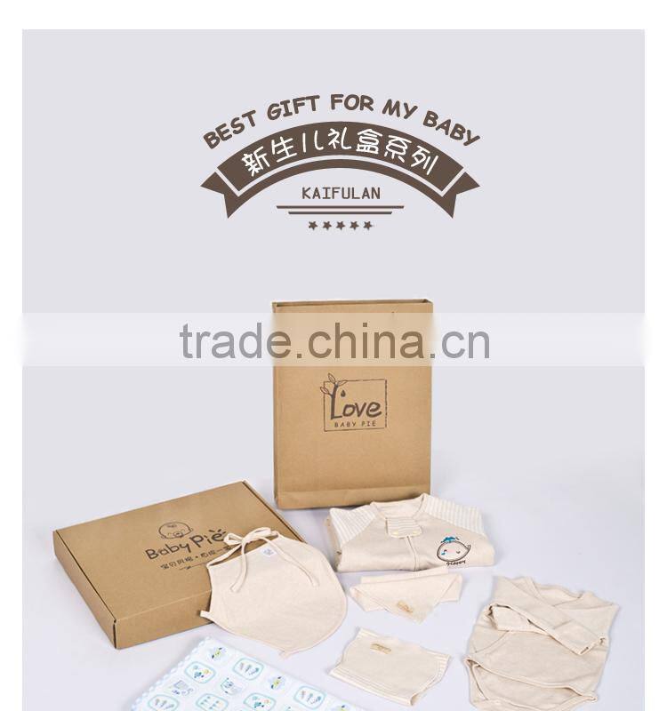 100% cotton nine pieces sets of baby Clothing Sets gift box for newborn