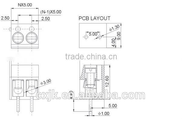 PCB Screw Terminal Block 2/3pole