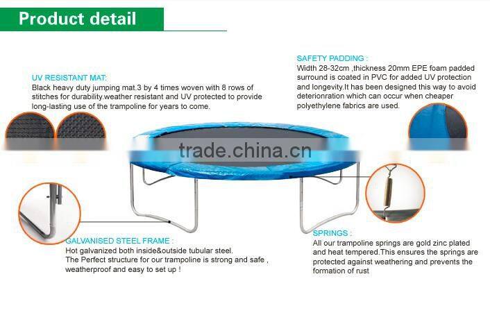 FUNJUMP 10FT high quality trampoline with enclosure and ladder