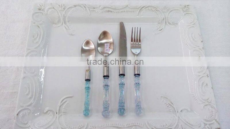 High quality plastic handle stainless steel cutlery set